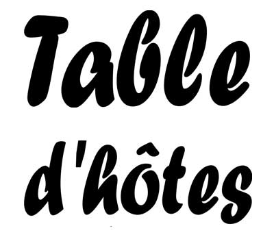 Table d&#039;hôtes